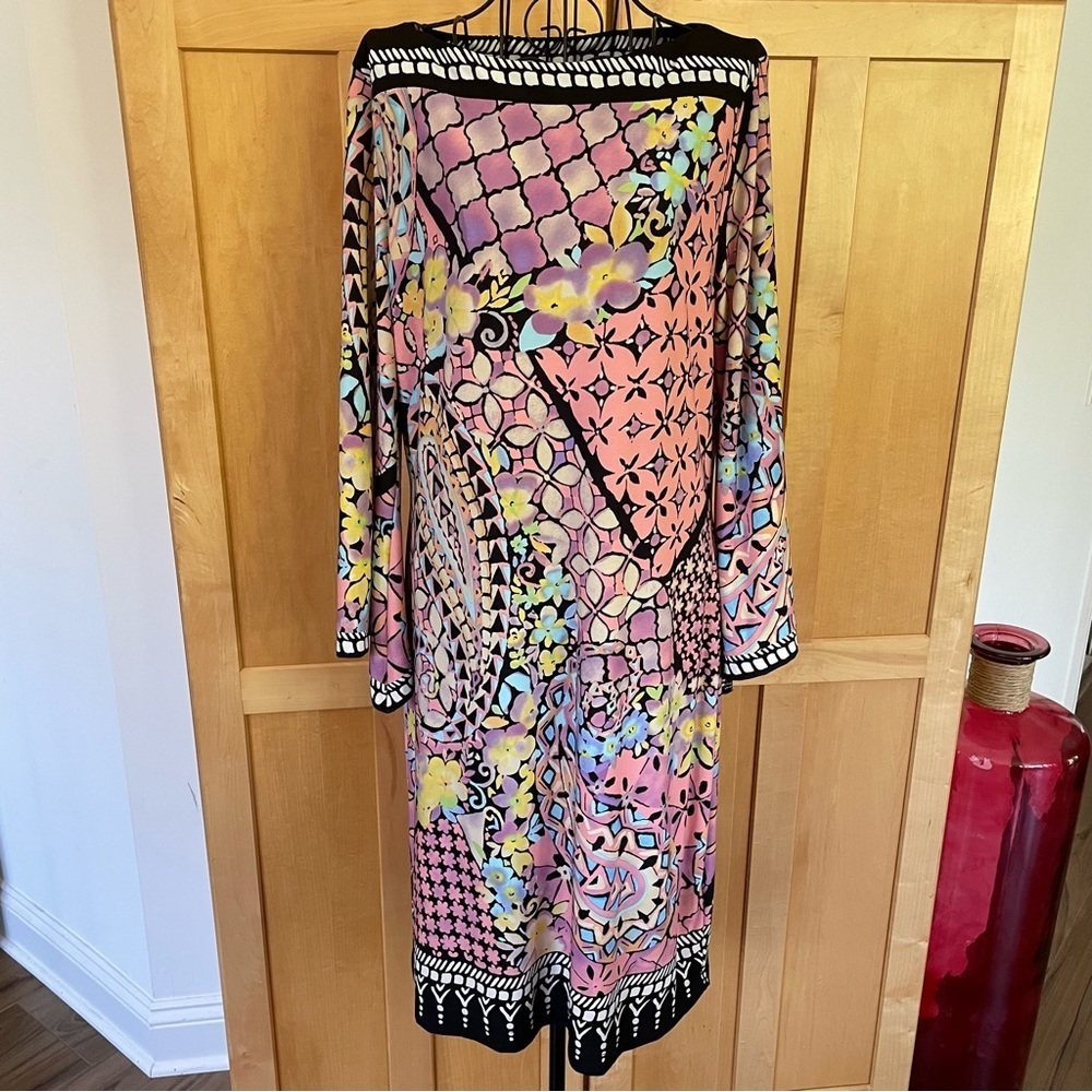 Beige By Eci Pink Multi Color & Pattern 3/4 Sleev… - image 1